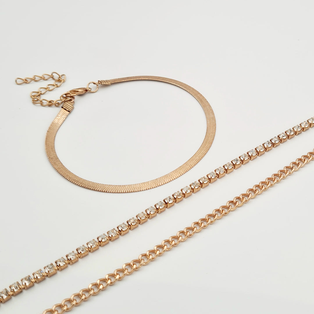 Gold Snake Tennis 3-Pack bracelet