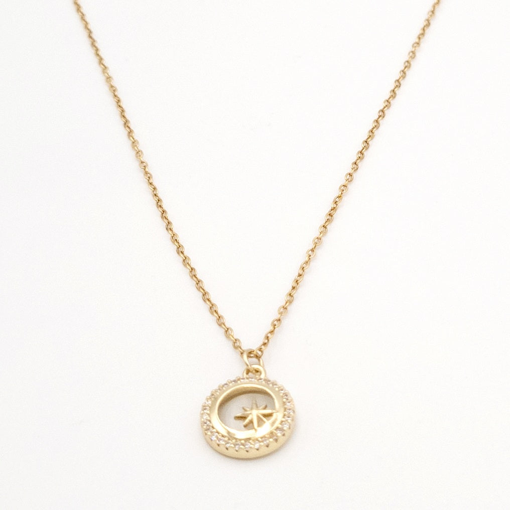 Gold Orb-Shaped Elegant Pendant Necklace