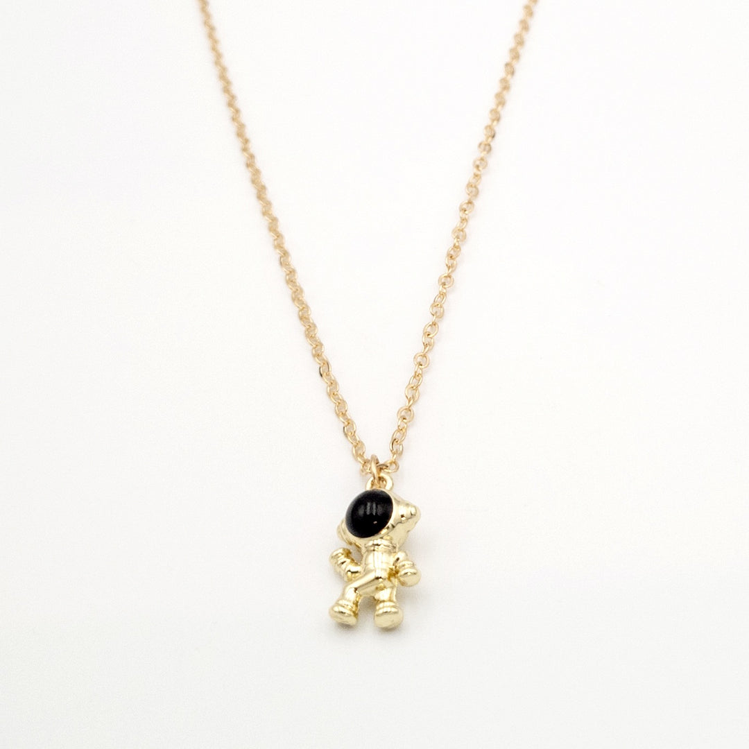 Gold Alien Pendant Necklace