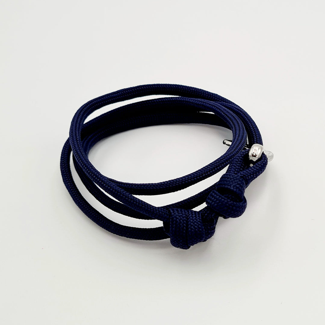 Navy Blue Adjustable Paracord Fish Bracelet