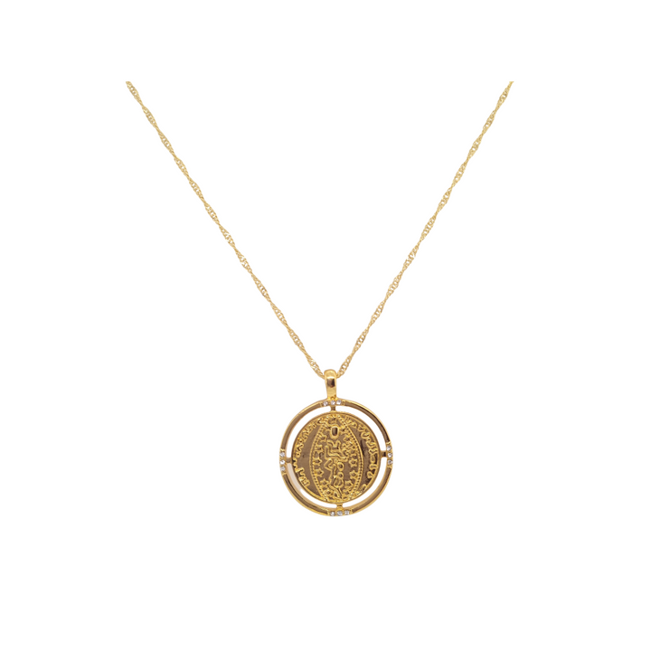 King Anchor Coin Necklace