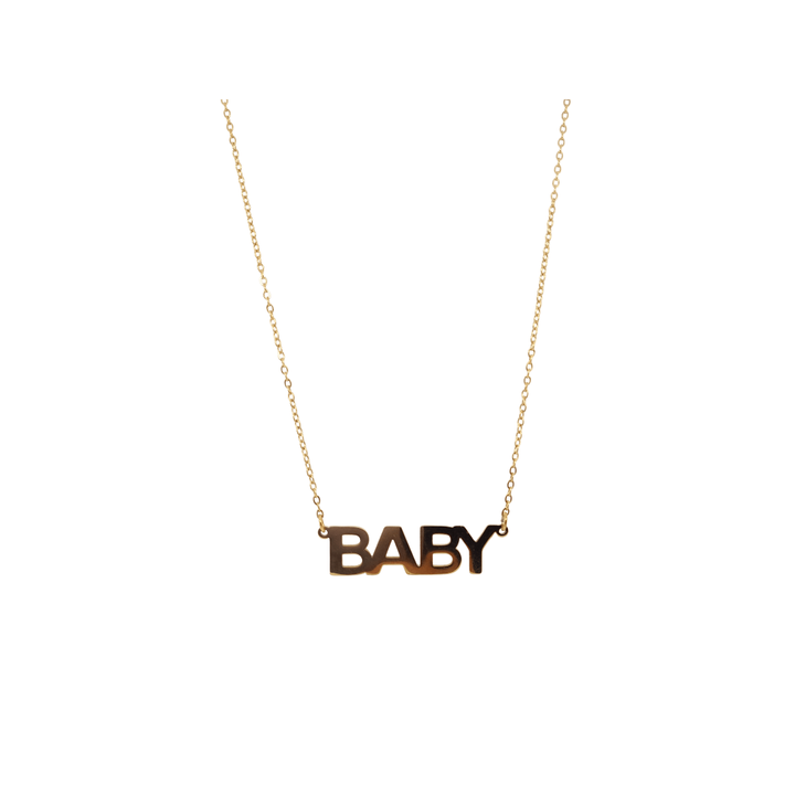 Gold Baby Plate Necklace