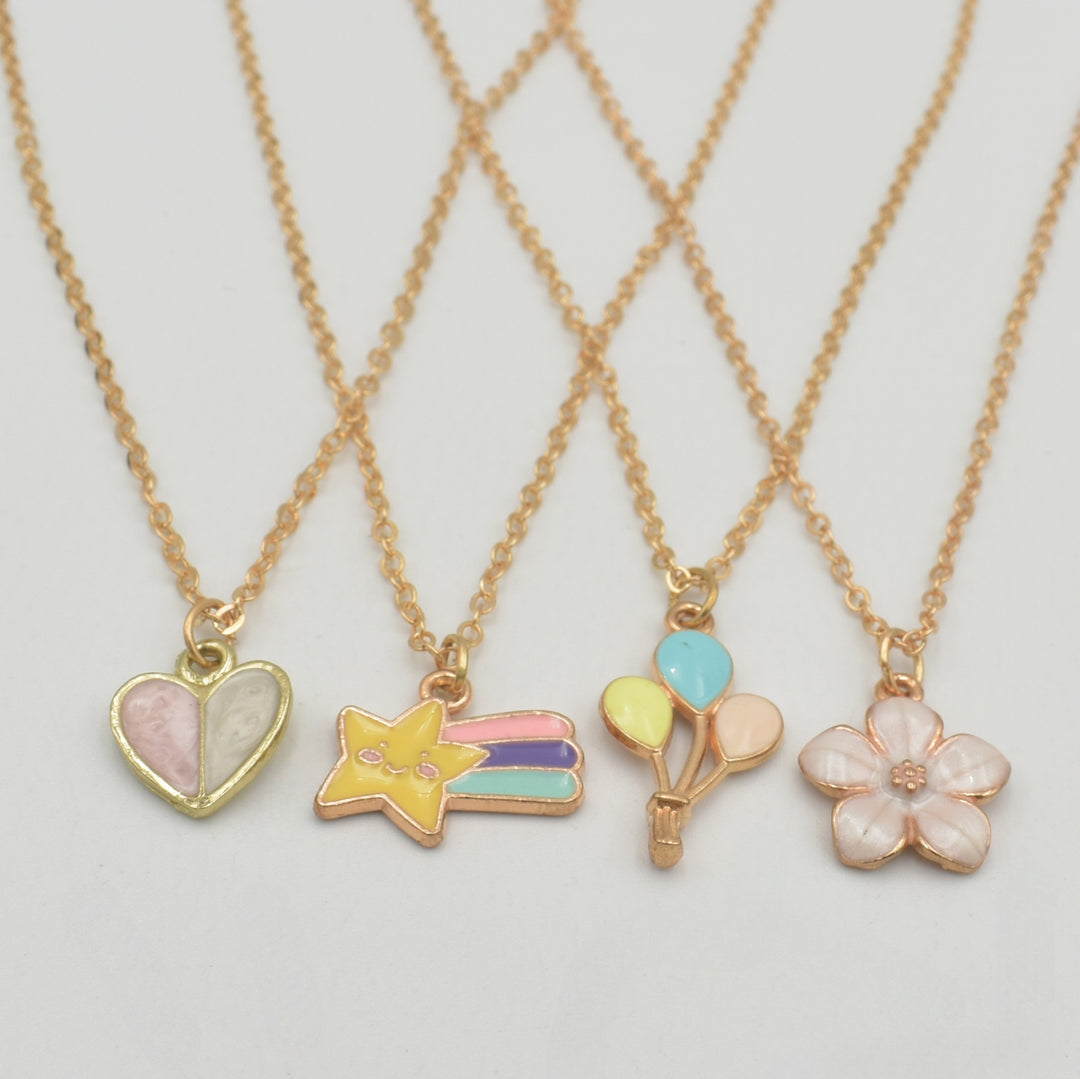 Kids Gold Mixed 4-Pack Necklace