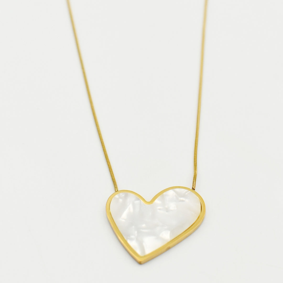 Gold Mother of Pearl Affection Necklace