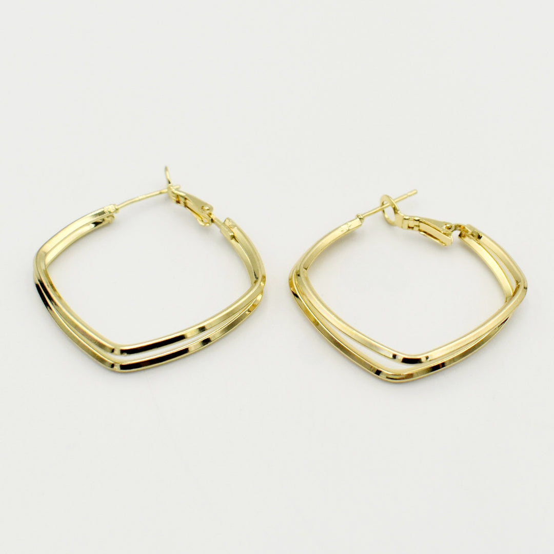 Gold Split Hoop Earrings