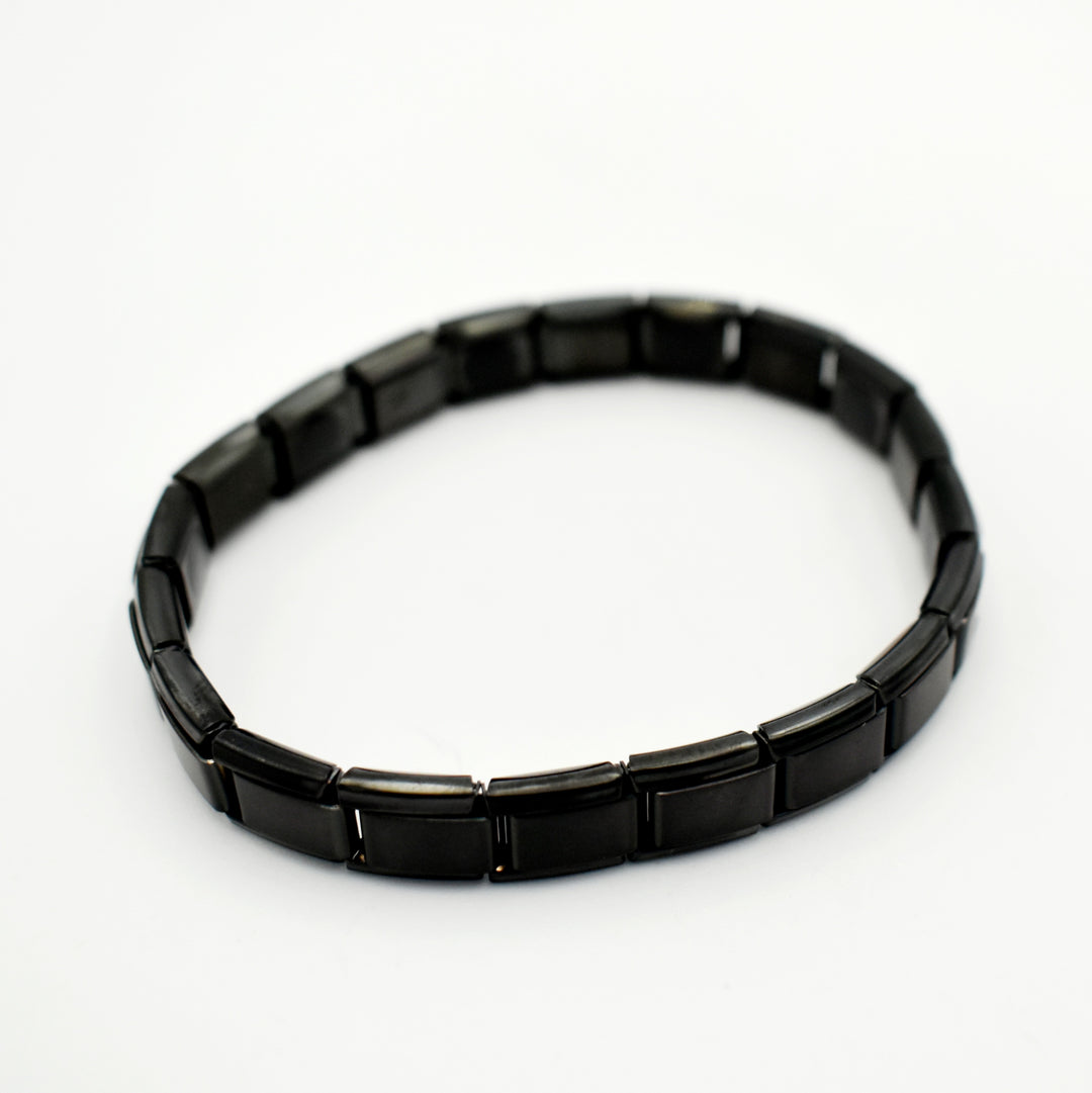 Black Stainless Steel Stretch Bracelet