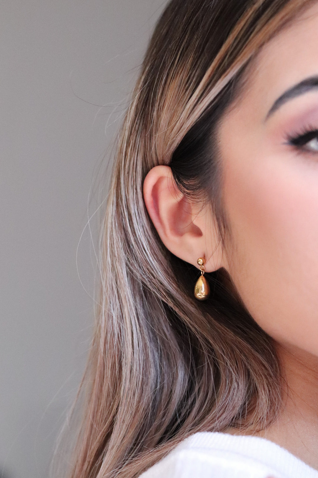 Gold Plated Teardrop Earrings