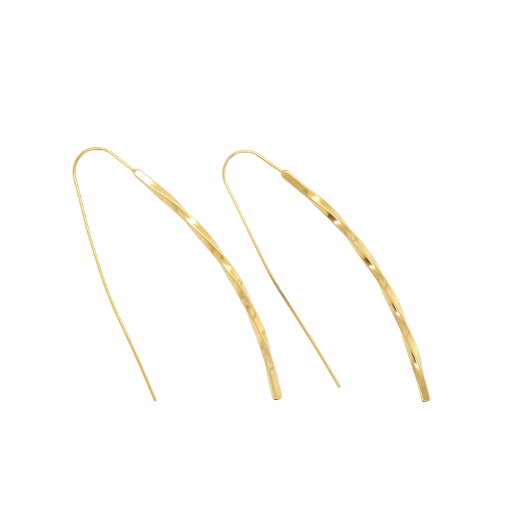 Gold Plated Twisted Wire Earrings