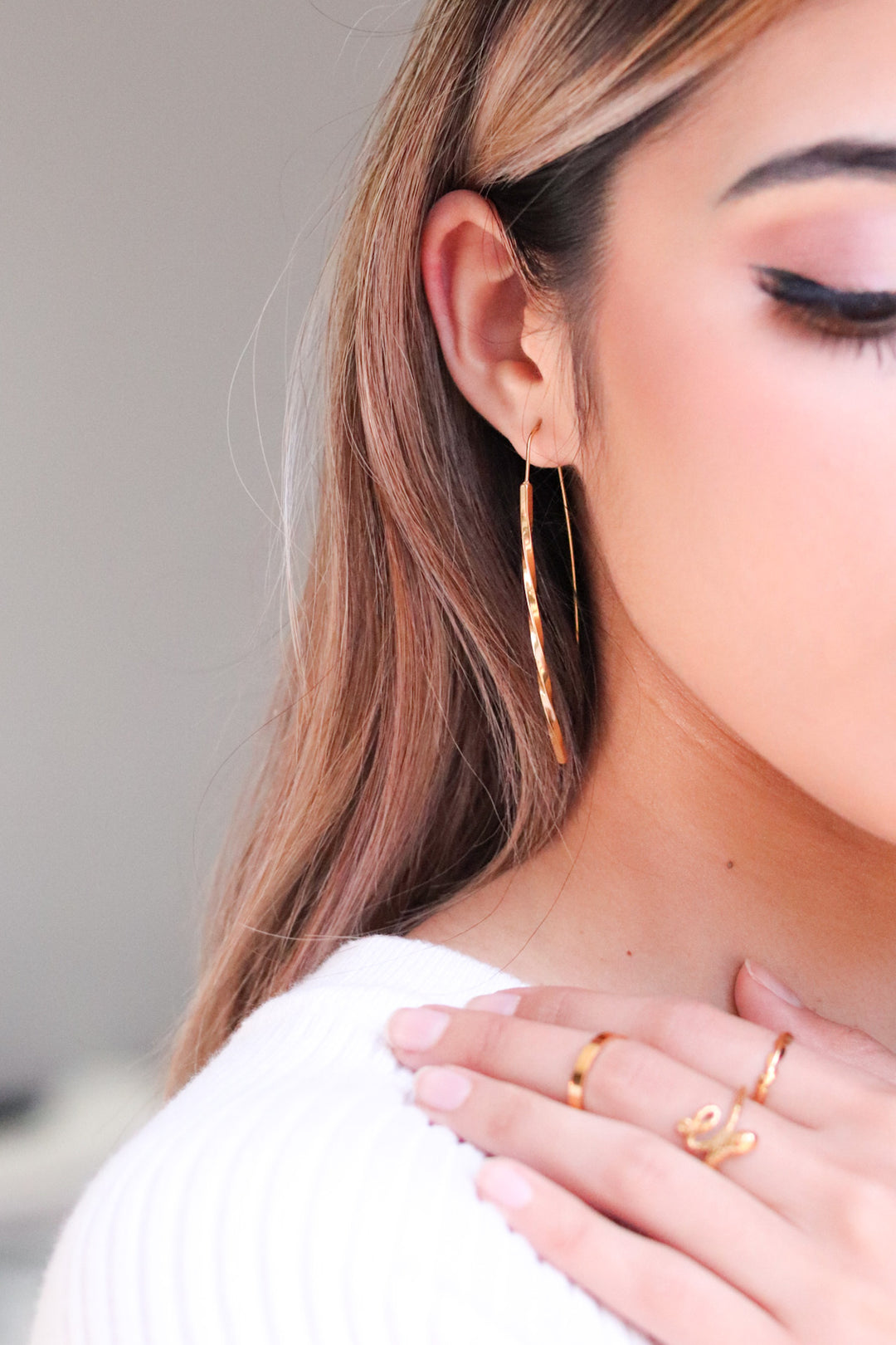 Gold Plated Twisted Wire Earrings