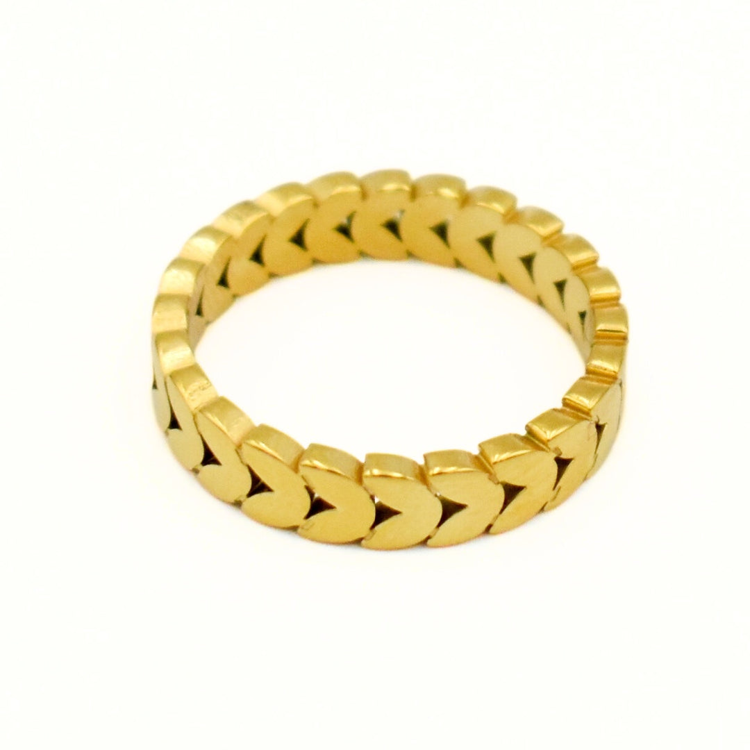 Gold Plated Hearts Ring