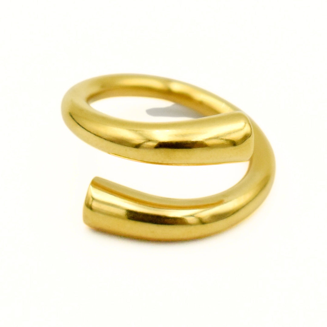 Gold Plated Sphere Ring
